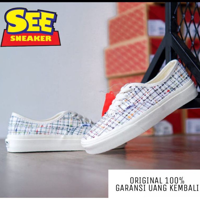 Vans Authentic Classic Woven Plaid White Original