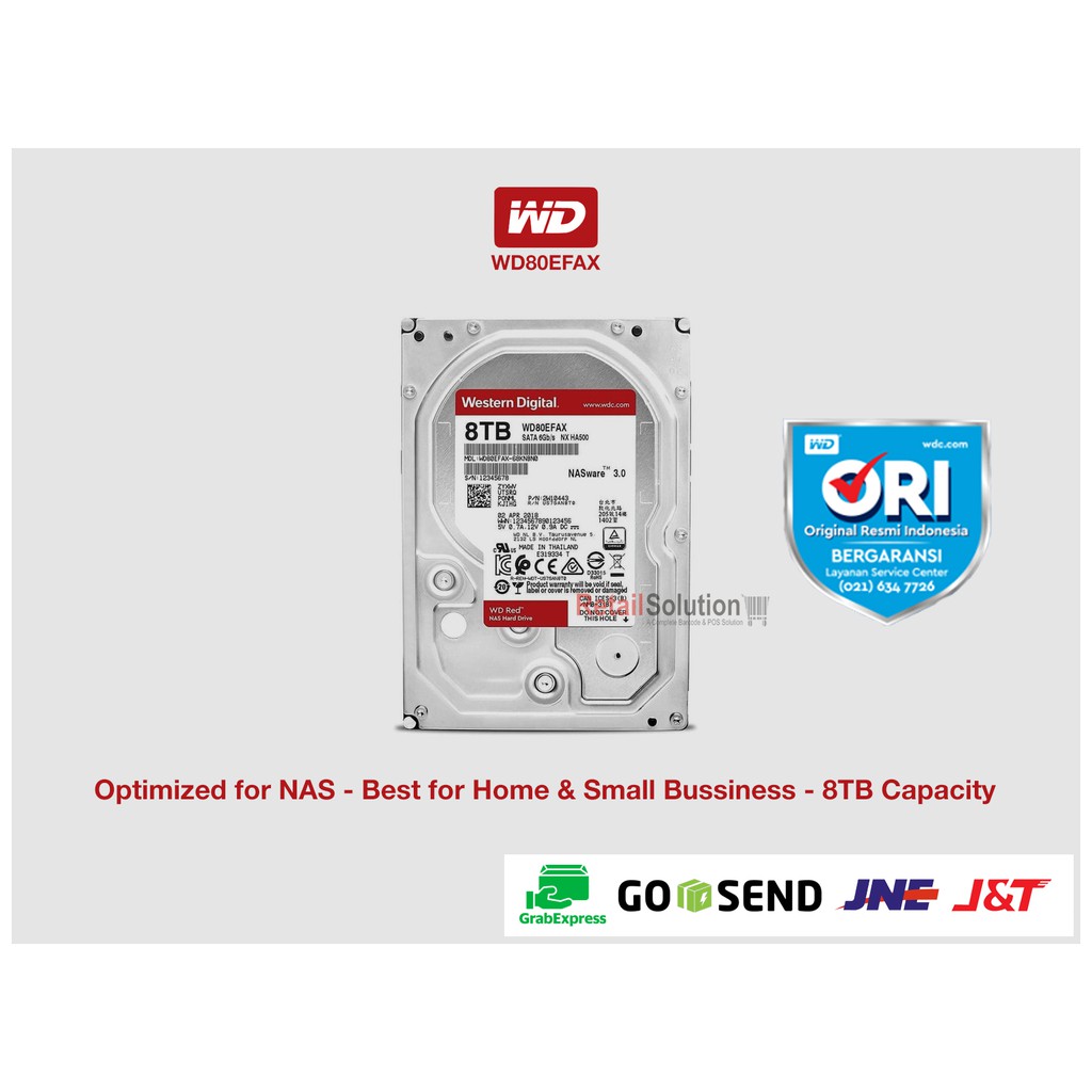 HDD WD Red 8TB 3.5&quot; 5400RPM SATA III ORI - HDD Internal NAS Server