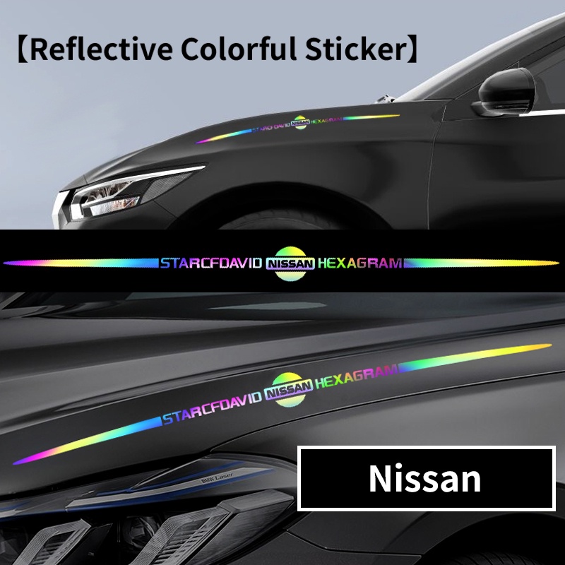 Stiker Logo Nissan Laser Reflektif Warna-Warni Untuk Mobil March Almera Note Tida Sylphy Juke X-trail Terrano Gtr