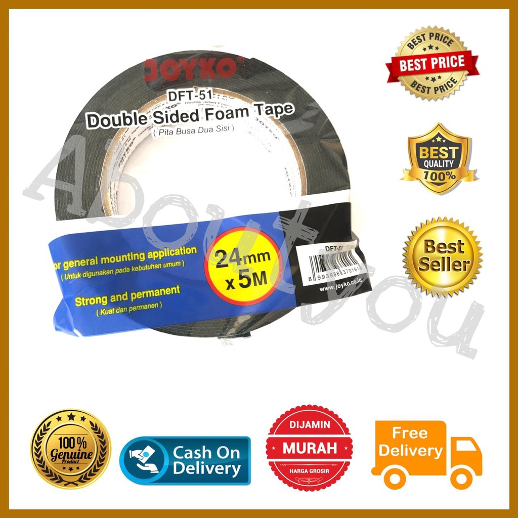 

Isolasi DOUBLE FOAM TAPE 1 inch 24mm Dobel tip Solatip Lem Perekat Serbaguna Kuat