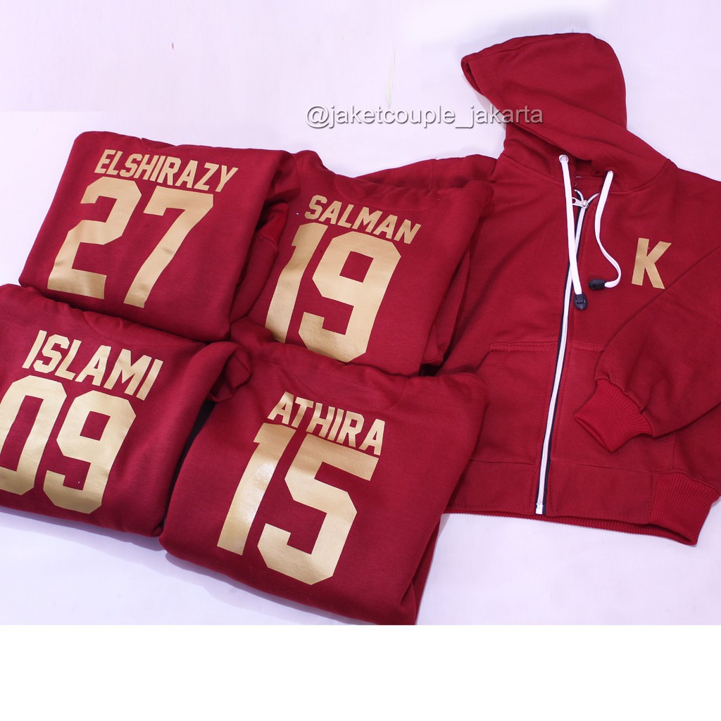 JAKET /COUPLE /HITS// GRATIS NAMA/INISIAL-Jaket Couple Keluarga/Satuan Ayah,Ibu,Anak