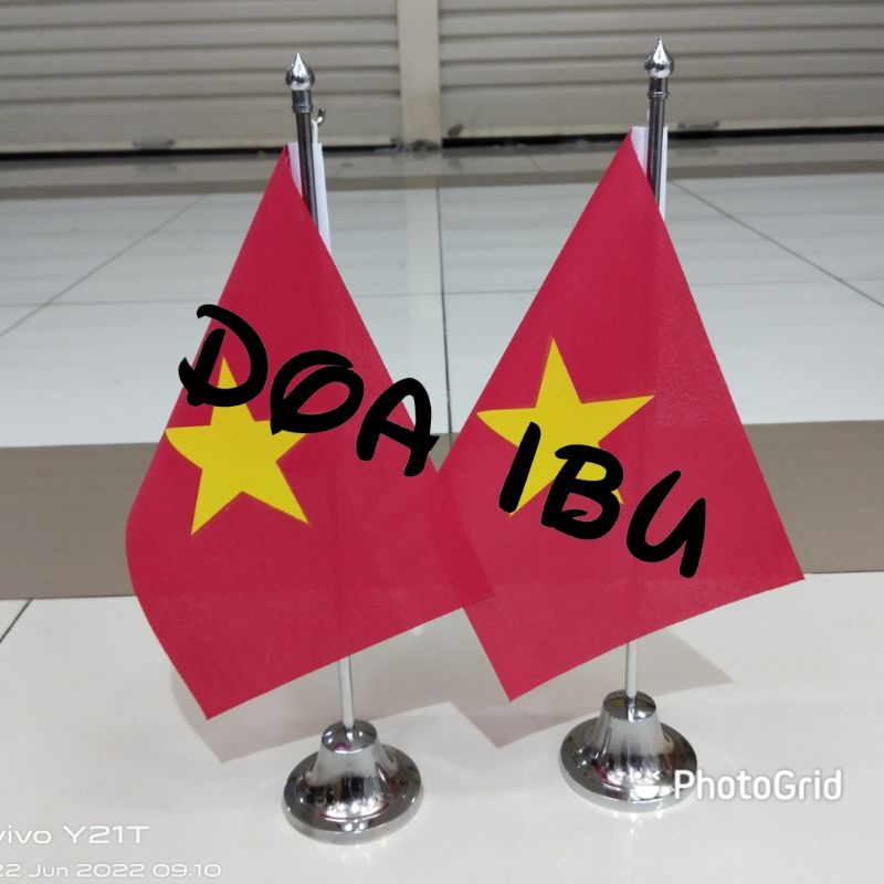 

best seller tiang stenlis meja+bendera VIETNAM ready stock