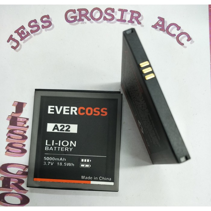 Baterai Battery Double Power Evercoss Evercross Cross ( A22 , A 22 ) - Hitam