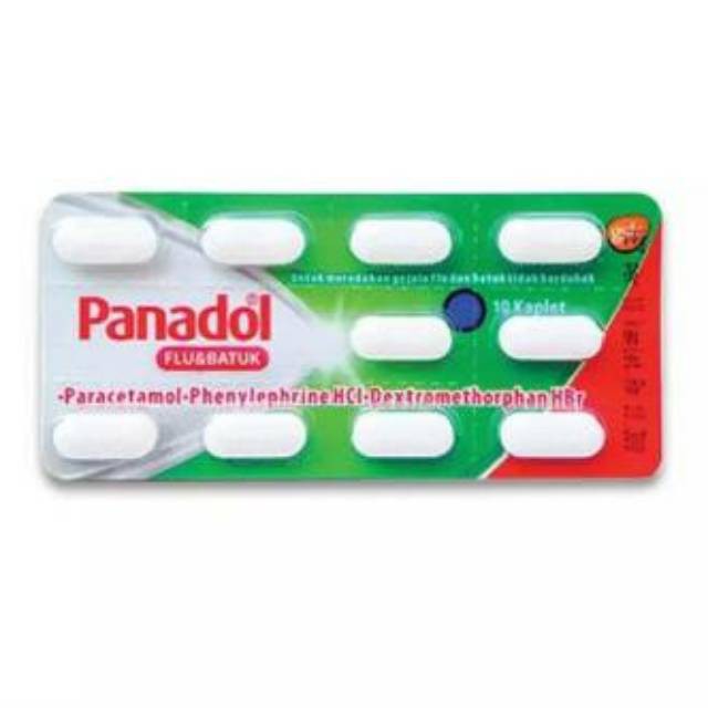 PANADOL HIJAU COLD AND FLU STRIP ISI 10 KAPLET OBAT FLU &amp; BATUK