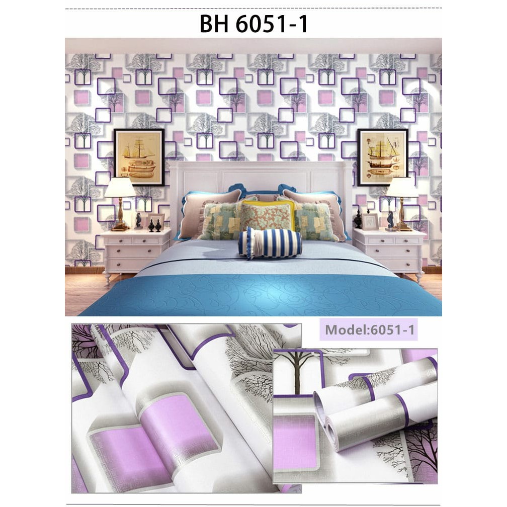 Wallpaper dinding interior berkualitas pvc premium