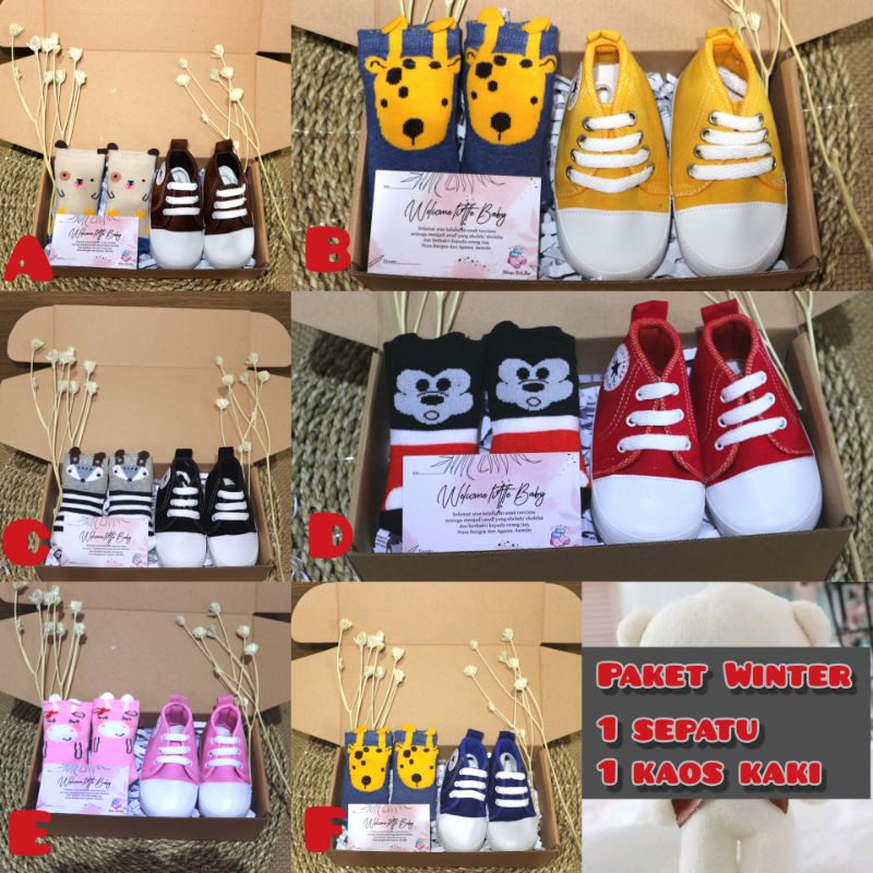 Hampers New Born | Set Gift Lahiran Unisex | Paket hadiah Lahiran Cewek Cowok | Hadiah lahiran-WINTER
