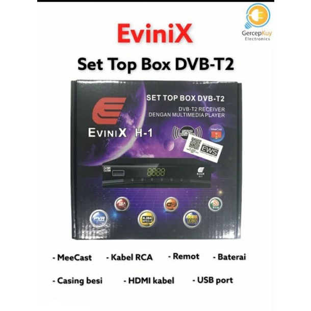 Set Top Box EviniX DVB -T2 TV Digital + HDMI Kabel Receiver Digital OR