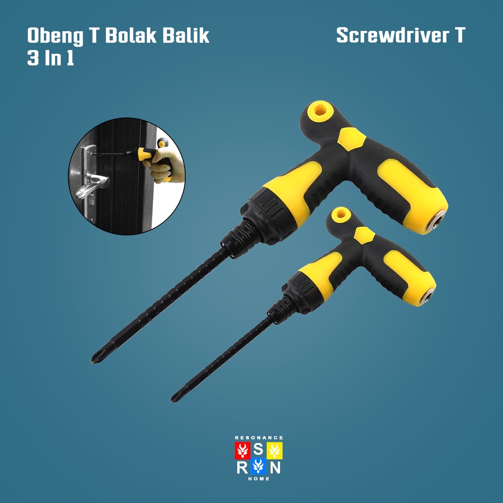 Obeng Bolak Balik Model T 3 IN 1 Repairs Tools Resonance Home