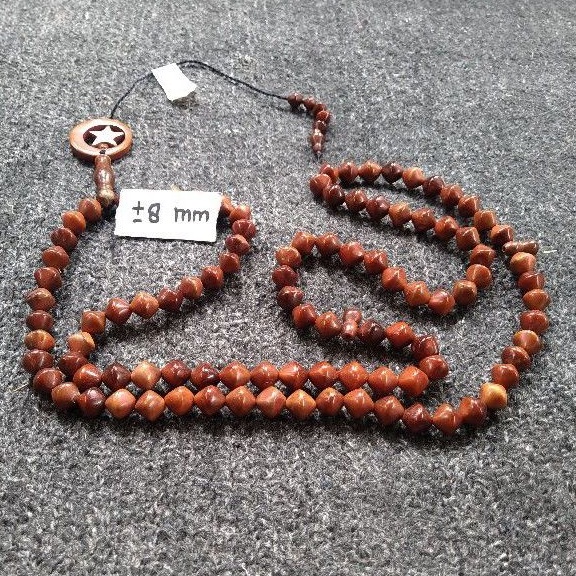 tasbih kokka wajik ± 8 mm ( 8mm ) 99 butir bulan bintang