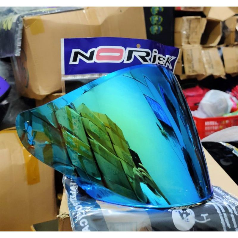 VISOR HELM KYOTO &amp; DYNAMIC  PNP| IRIDIUM SILVER | VENOM NORISK | TANPA GANTI RACHET