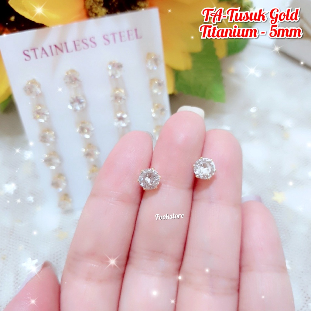 TERLARIS ANTING TUSUK DAN ANTING DESI TITANIUM WANITA PREMIUM/ANTI KARAT