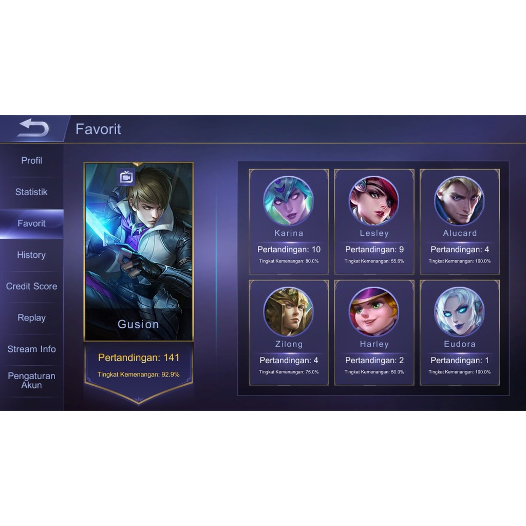 Akun Mobile Legends Mythical Glory 9 For Ios Shopee Indonesia