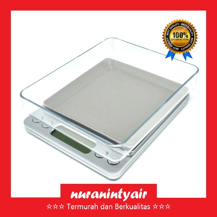 Timbangan Dapur Mini Digital Platform Scale 1kg 0.1g + Baterai -Timbang Ukuran Berat Masak LCD Murah