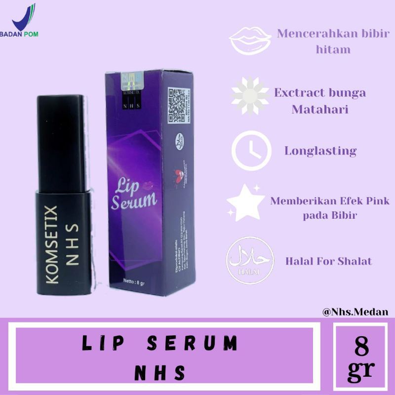 Lip Serum by Komsetix Nhs (mencerahkan bibir hitam,menutrisi,melembabkan)