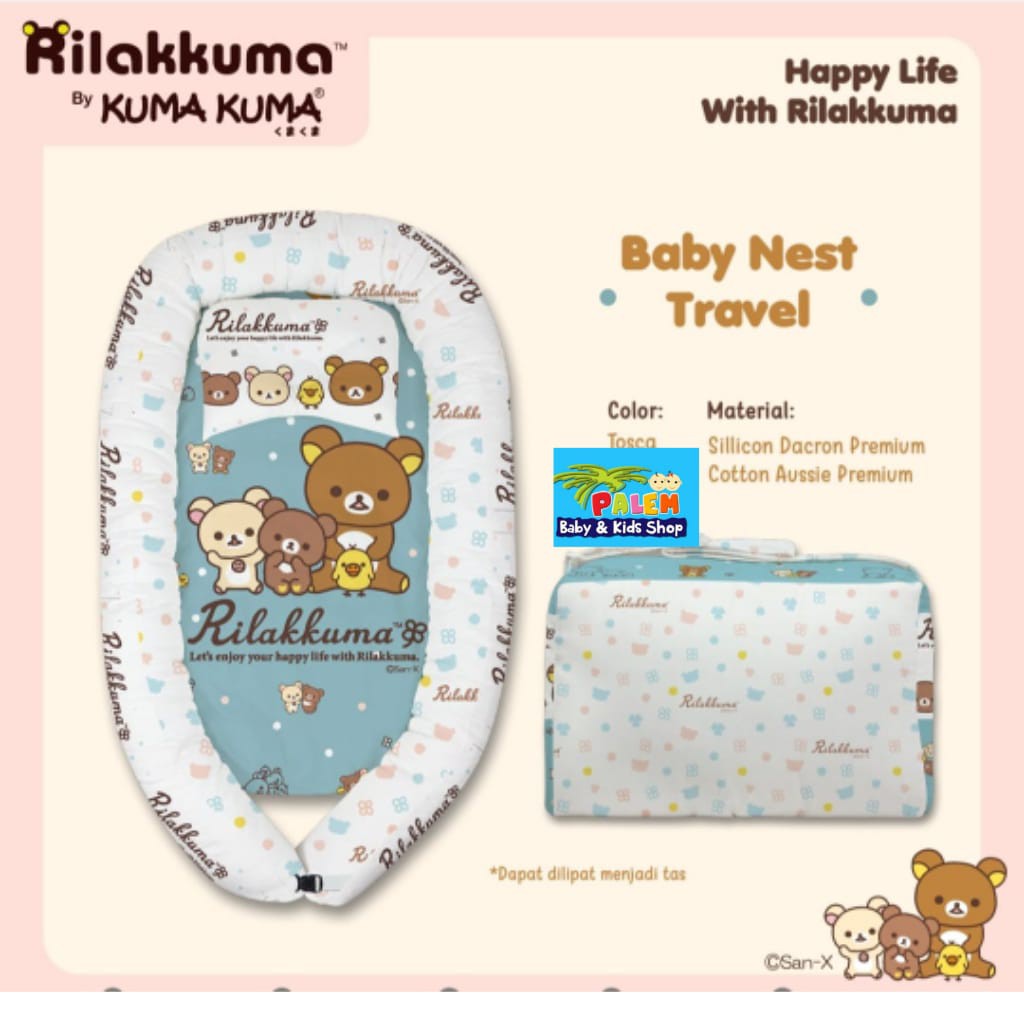 Rilakkuma Kuma Kuma Kasur Baby Nest Travel