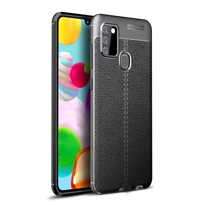 SILIKONE AUTO FOKUS LEATHER CASE KULIT SAMSUNG GALAXY A21S