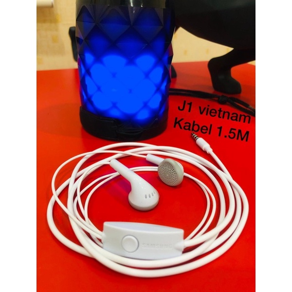 PROMO HANDSFREE SAMSUNG J1 ACE VIETNAM C550 EARPHONE ORIGINAL KABEL TEBAL SUARA BAGUS