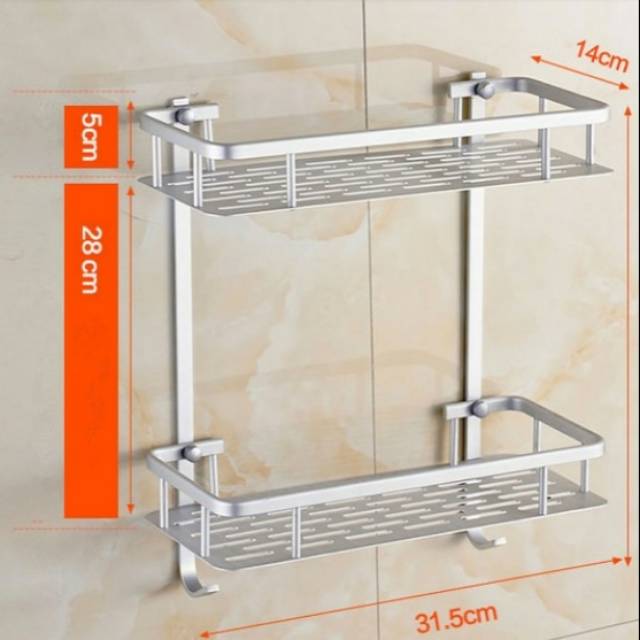 Rak Dinding Kamar Mandi Alumunium