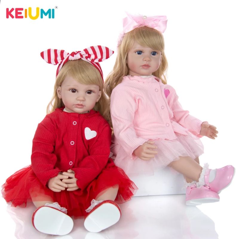 Ready Boneka Silikon Reborn Cewek Jumbo Premium 60 cm Kembar series