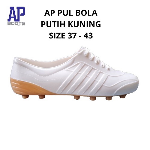 BISA COD - AP Cucuk 969 Putih Sol Kuning - Sepatu Pria AP Boots Cucuk Putih Sol Kuning Size 38-42 - Sepatu Karet AP Boots Multifungsi - AP PUL Bola 969 Putih Sol Kuning - AP Boots Petani dan Berkebun - AP Boots Terlaris Termurah - FANZ STORE