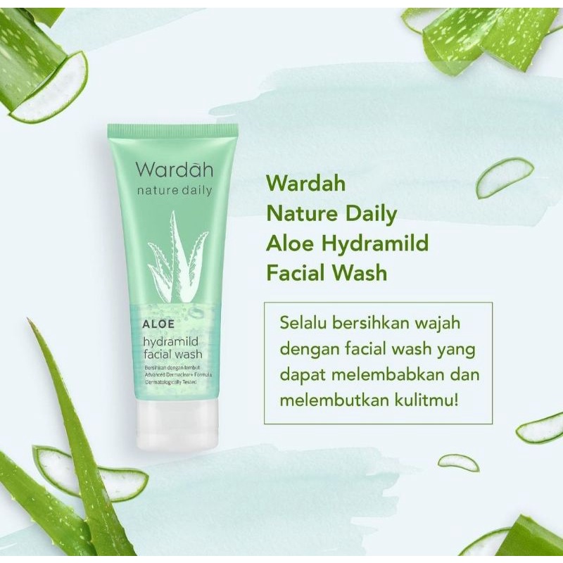 ☀️cahaya acc☀️WARDAH nature daily aloe hudramild facial was