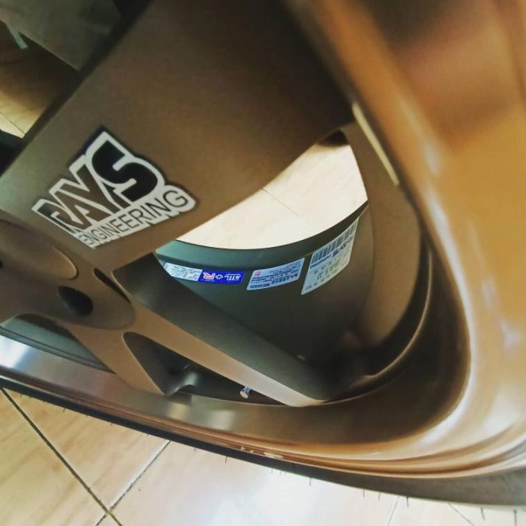 sticker VOLK RAYS TE37 bronze bahan print like ori T47U