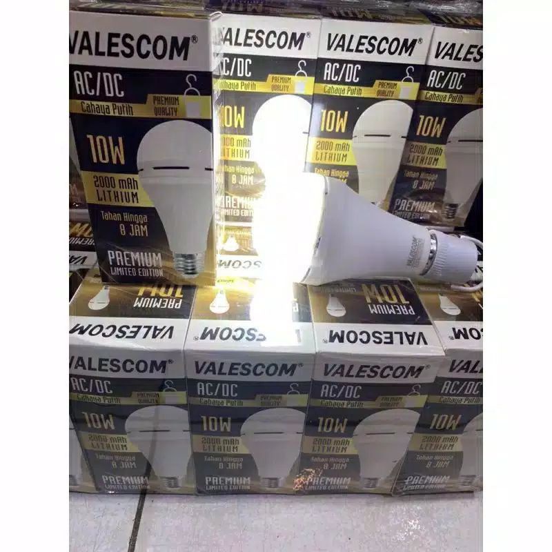 COD BOHLAM LAMPU LED EMERGENCY VALESCOM 10W//BOHLAM SENTUH NYALA VALESCOM 10 WATT//VALESCOM 10W AC/DC TAHAN 8 JAM