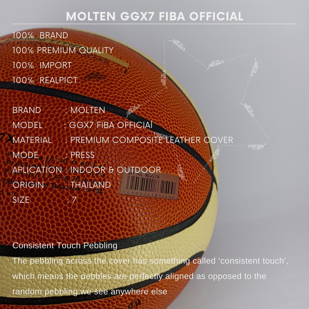 Bola basket spalding mikasa molten ggx7 nba original training size 7 indoor outdoor