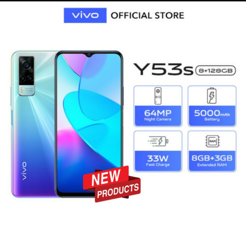 VIVO Y53S RAM 8/128GB | VIVO Y53 S RAM 11/128GB | Y20S 8/128 | Y20Sg 4/128 GARANSI RESMI VIVO