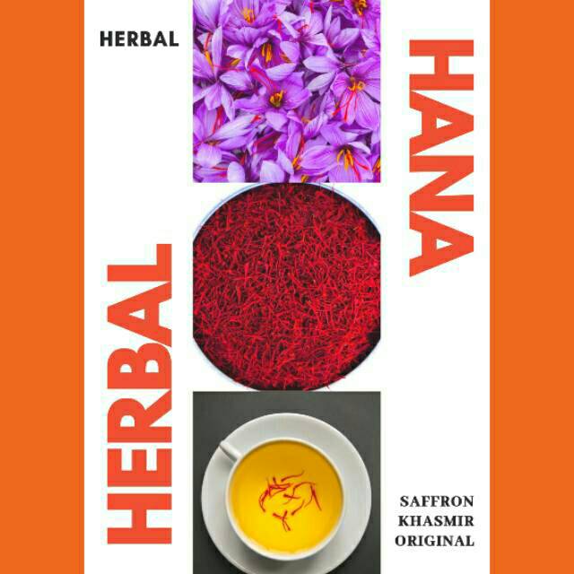 

SAFFRON KHASMIR ORIGINAL HANA HERBAL!! isi 20 Helai Paket icip2