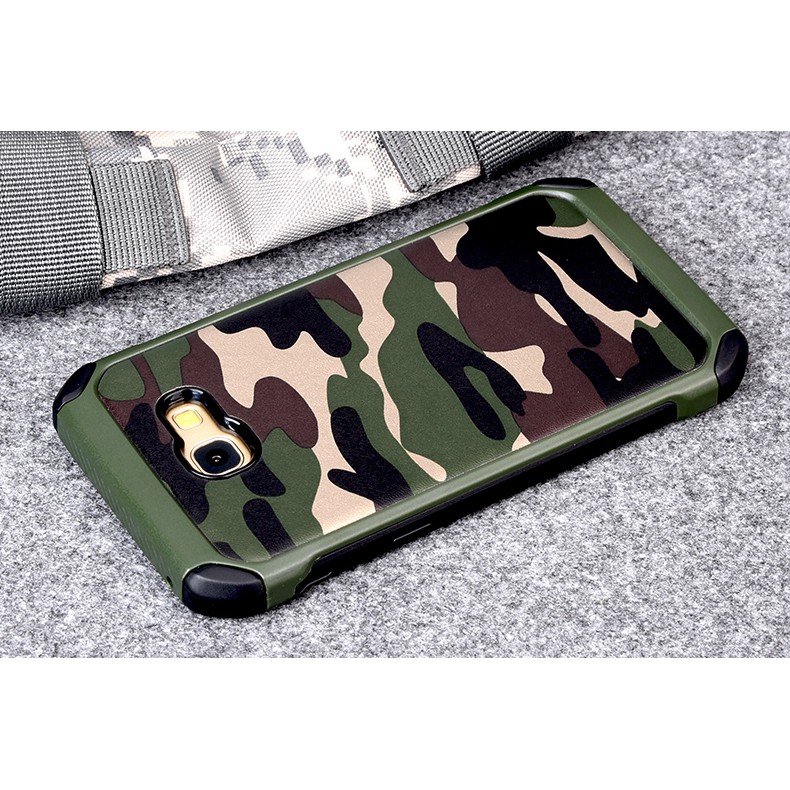 Terbaru Samsung A720 A7 2017 Army Camo Camouflage Case Shockproof