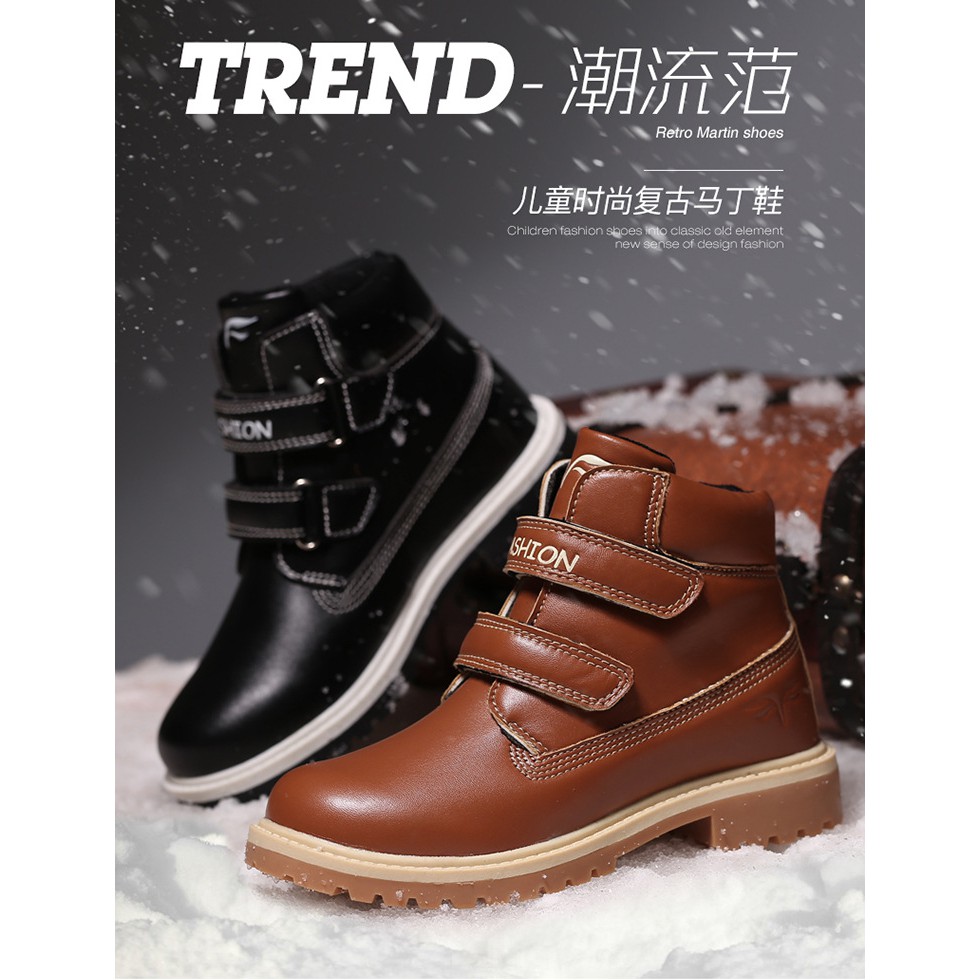 Sepatu Sekolah Sneakers Sepatu Anak Laki-laki Sepatu boot salju anak laki laki martin boots anak
