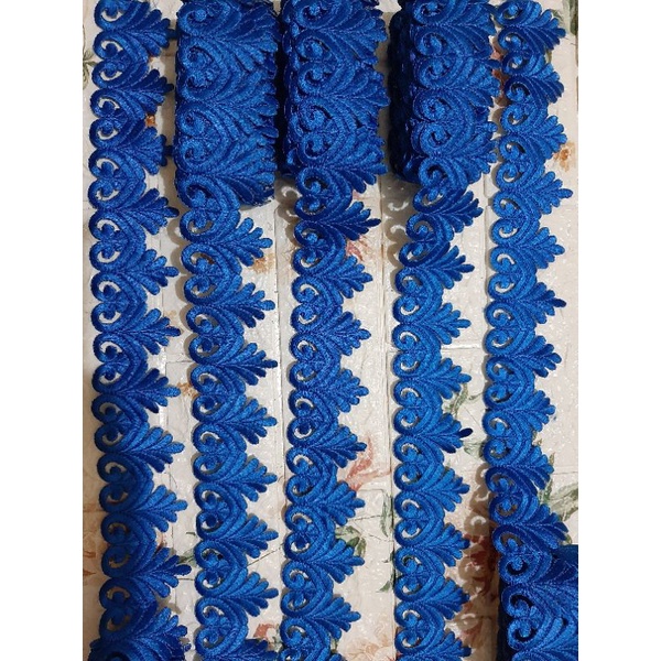 renda bordir aplikasi roll daun aksesories