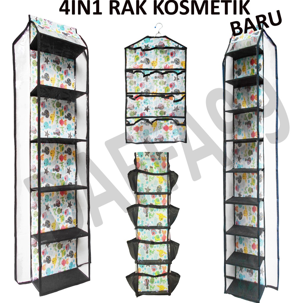 RAK SET 4 IN 1 ( tas sepatu jilbab kosmetik )