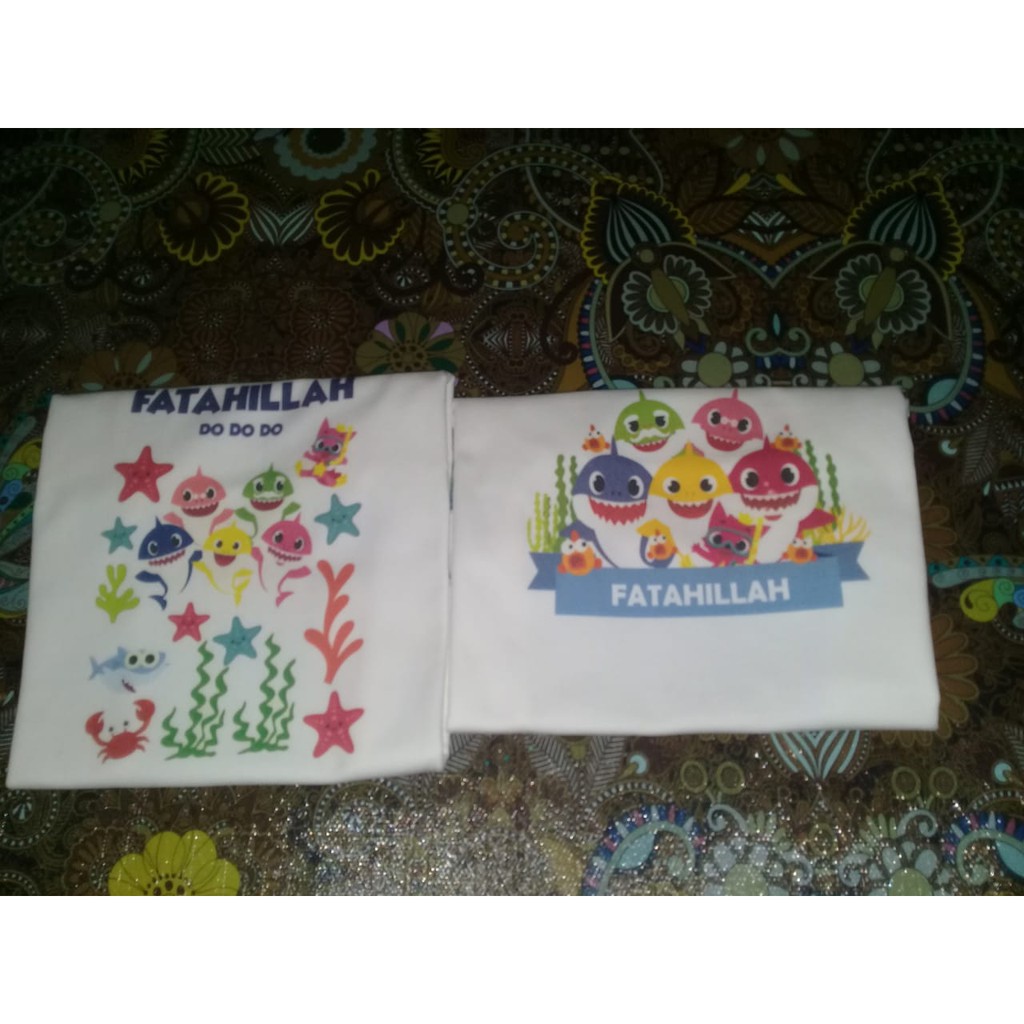 Kaos Baby Shark Murah | Kaos Baby Shark Family | Kaos Bebas Desain | Kaos Baby Shark Ultah Anak