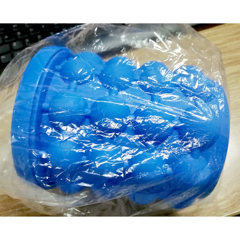 Ice Genie Pencetak Es Batu Ice Cube Maker 3D Silicone Mold - C01 - Blue