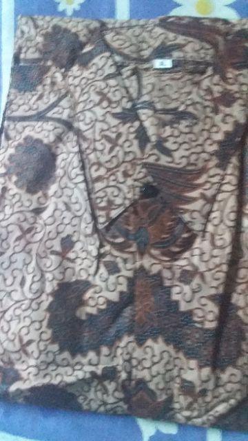 Kemeja Batik Pria Lengan Panjang Size M L Xl Xxl Bswart Batik Hrb026 Kenango Panjang Padi