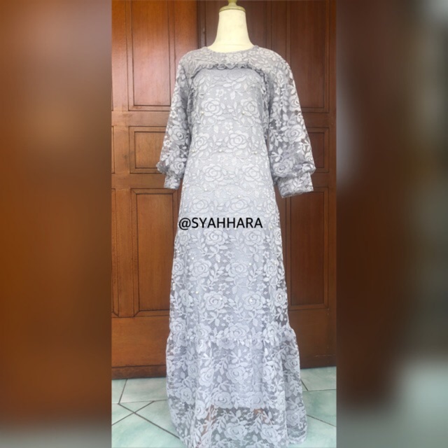Dress Brokat Pearl Silver