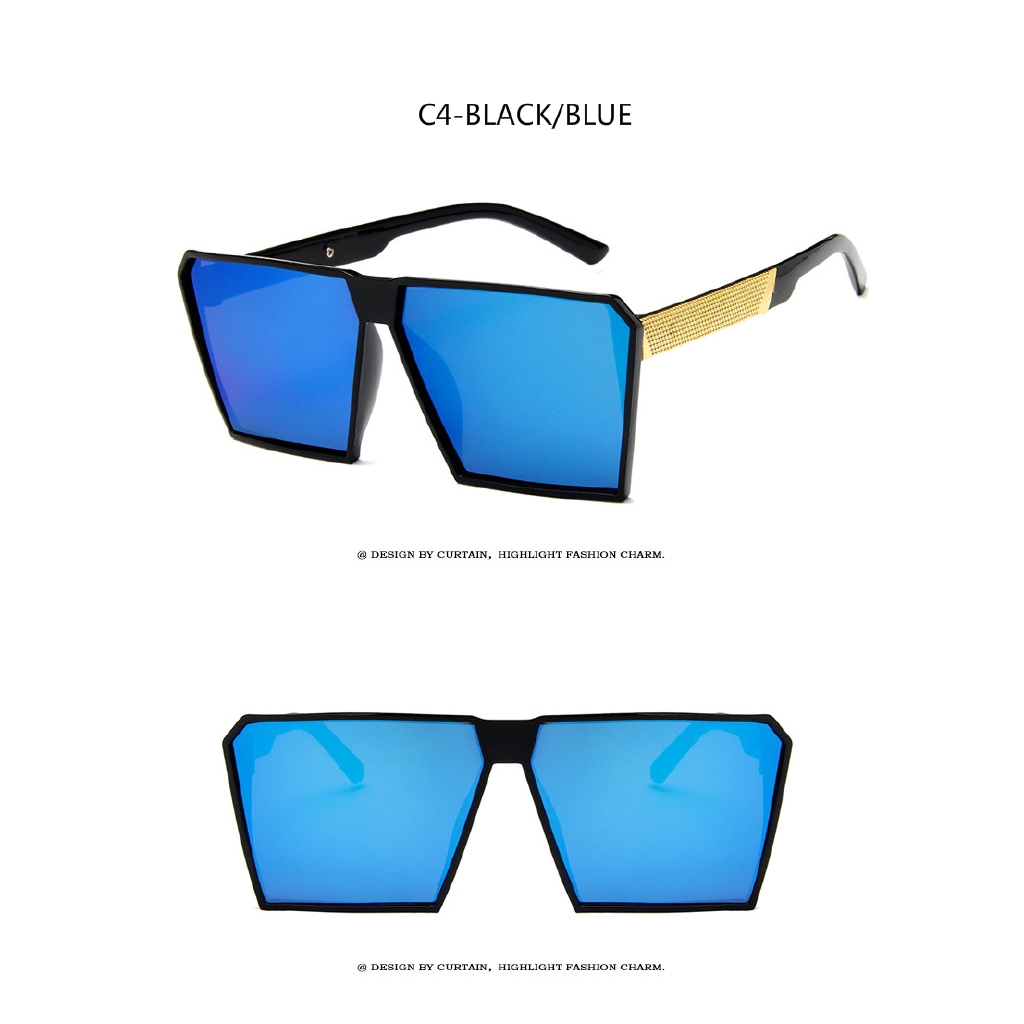 Square large frame fashion men and women personality sunglasses