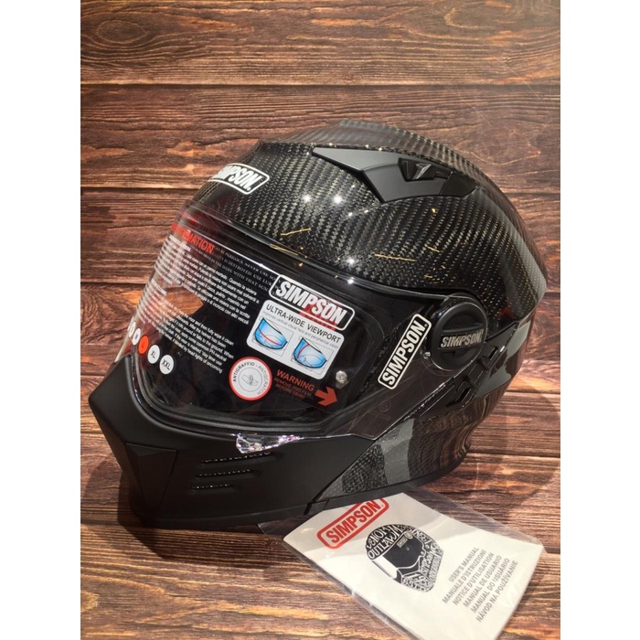 SIMPSON DARKSOME CARBON HELM MODULAR HELM MOTOR FULL FACE ORI