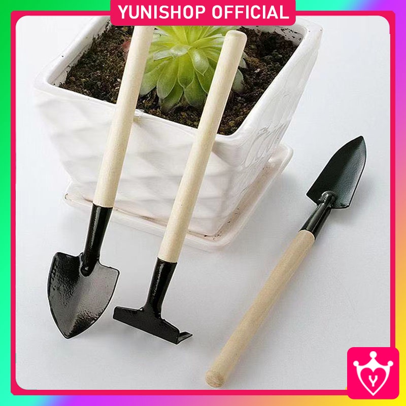 Garden Tools Mini 3 Pcs / Set Peralatan Berkebun Praktis / Peralatan Taman Set Sekop Mini 3 In 1 / TS-119