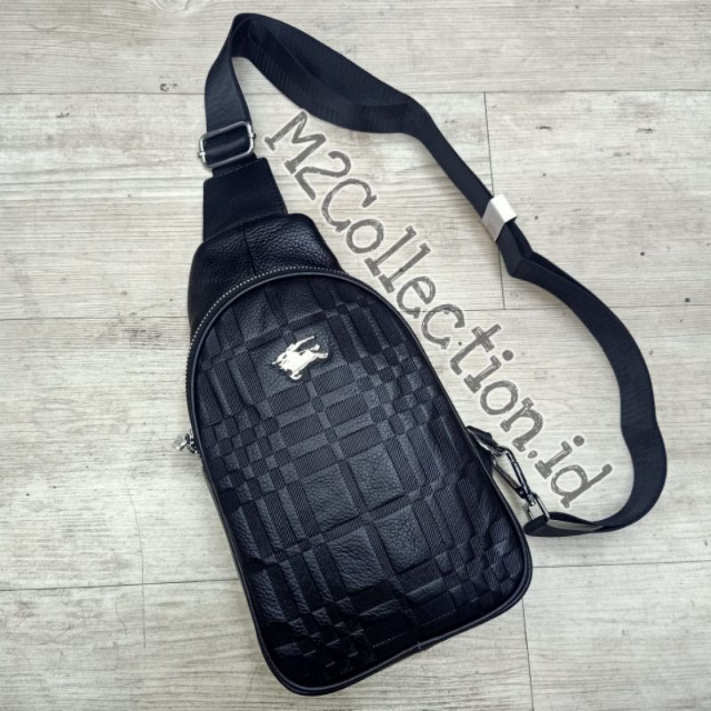 Bodybag Burberry Leather Slingbag Tas Selempang Kulit Asli Premium Quality