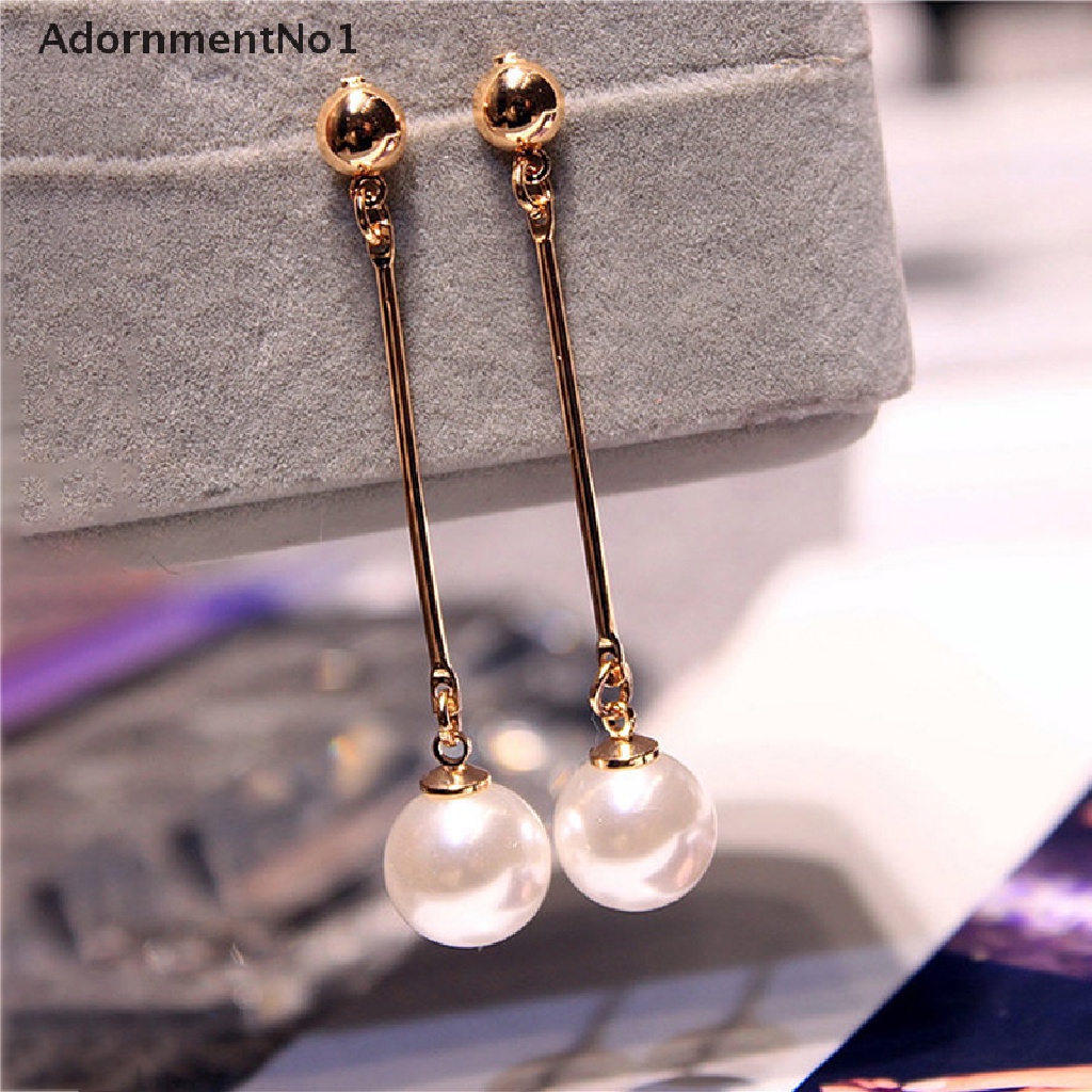 (AdornmentNo1) Anting Tusuk Gantung Mutiara Imitasi Untuk Wanita