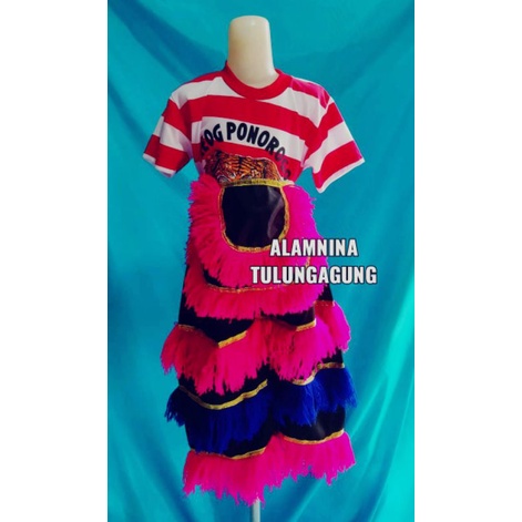 setelan celana barongan kuda lumping kaos reog ponorogo
