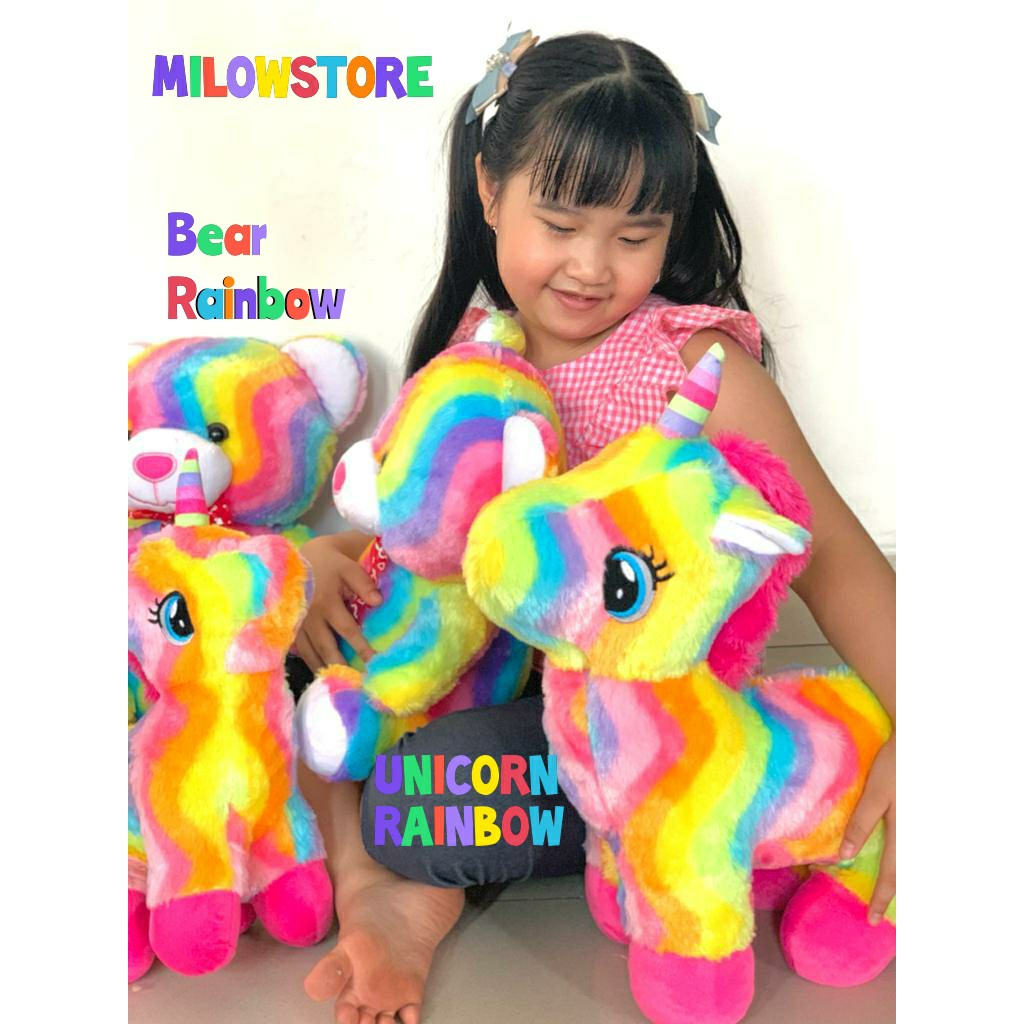 Unicorn Rainbow L / Boneka Unicorn Pony Rainbow