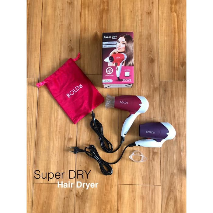 Super Dry Bellagio Hair Dryer Original BOLDe FREE Kantong Premium