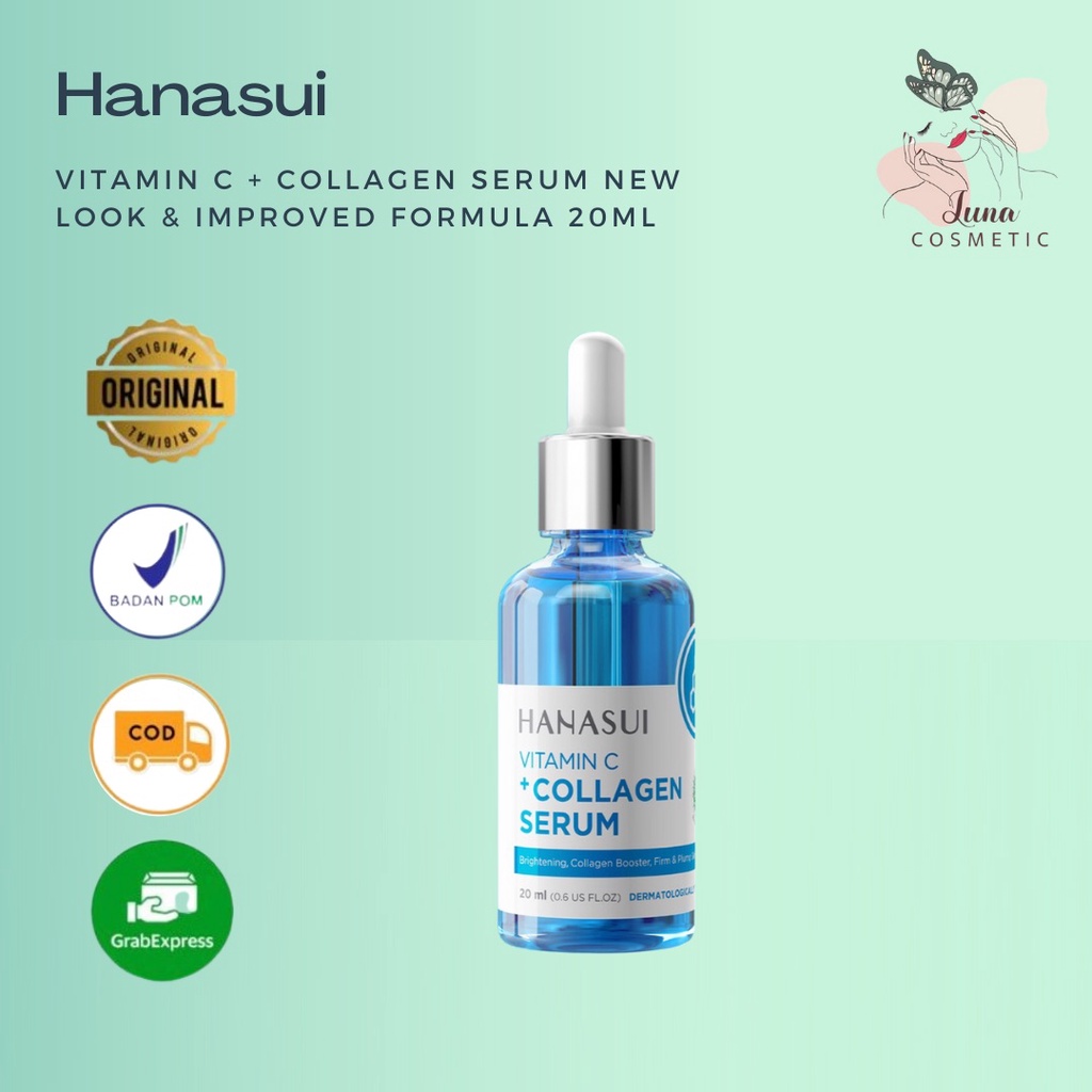 Hanasui Vitamin C + Collagen Serum New Look &amp; Improved Formula BPOM 20ML