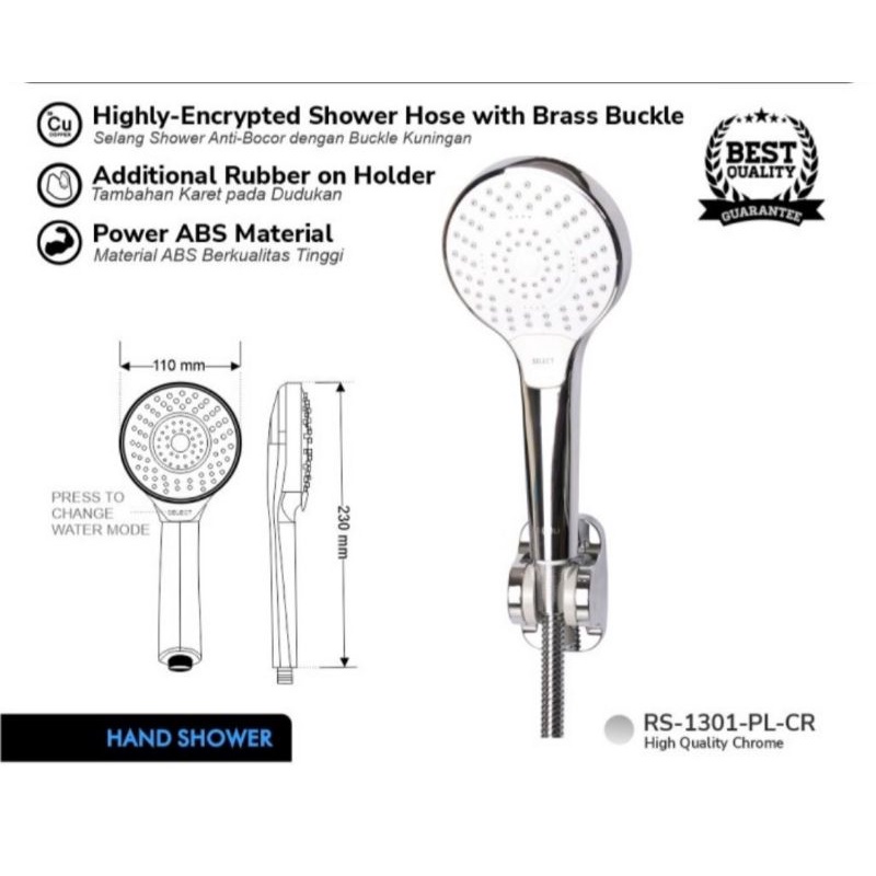 Hand Shower Mandi Reoli / Shower Set / Handshower Kamar Mandi / Shower Mandi