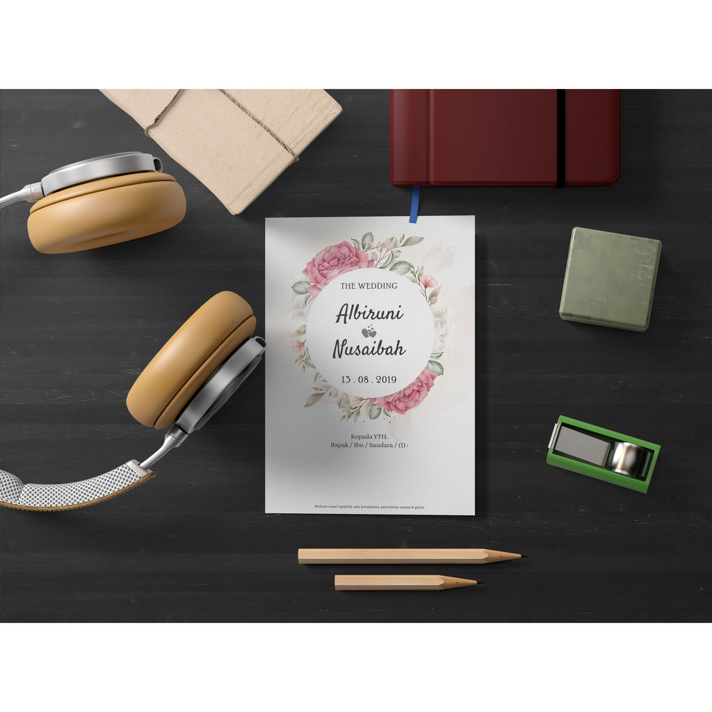 Cetak Undangan Pernikahan Mini, Rustic, Unik, Vintage, Mewah, Murah dan Tebal MINI-02