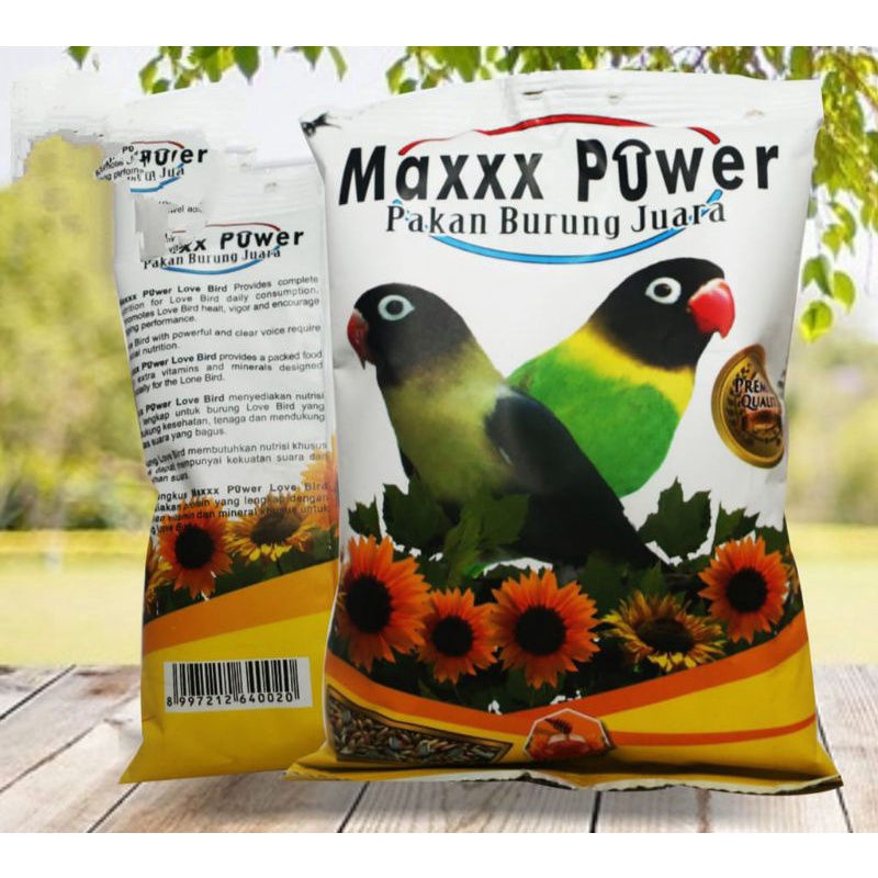 maxxx power Lovebird pakan burung harian burung Lovebird